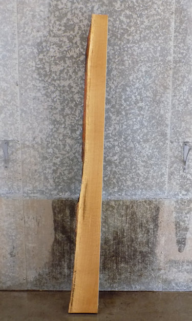 Rustic Thick Cut White Oak Partial Live Edge Mantel Wood Slab 39434